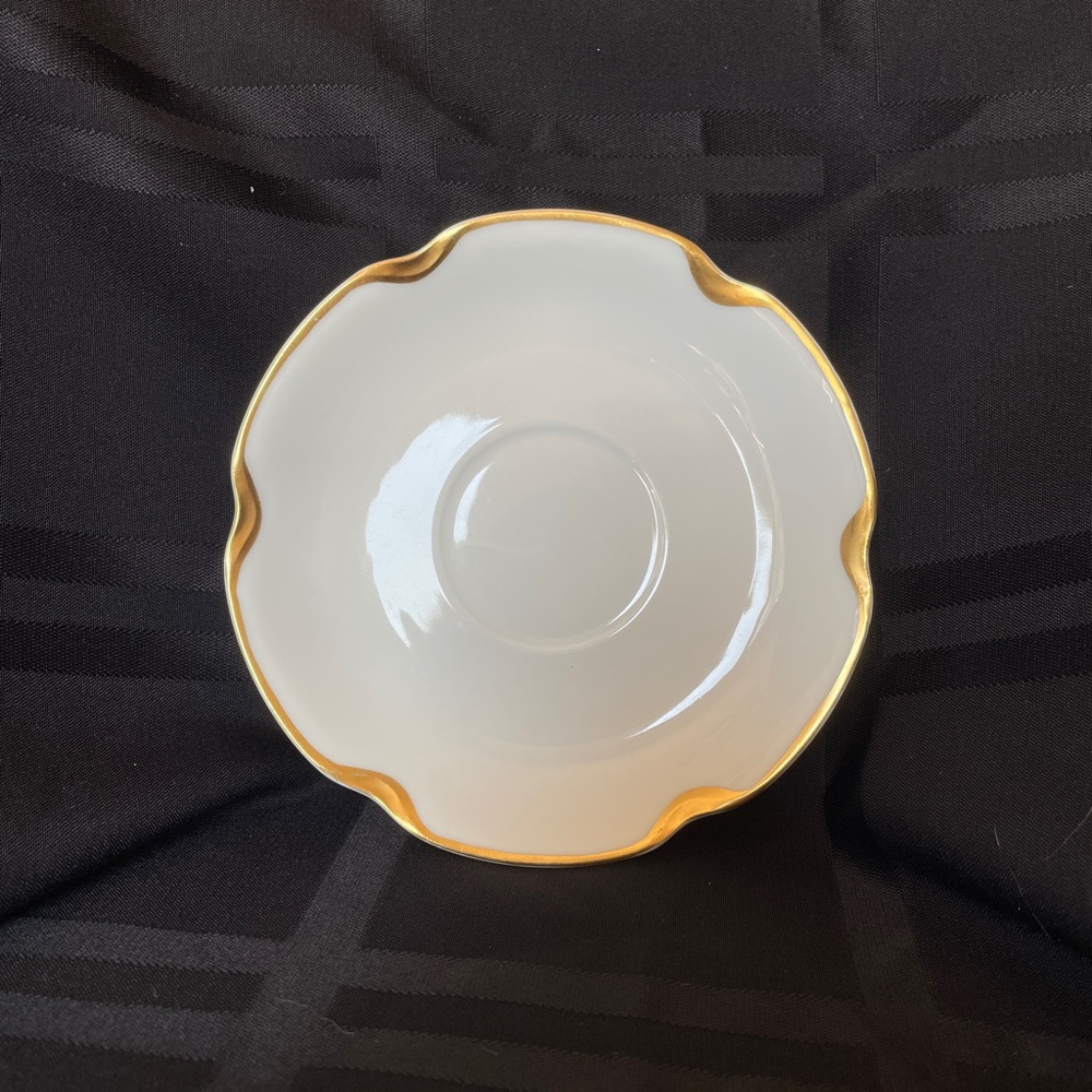 Haviland Silver Anniversary additional saucers for flat teacup